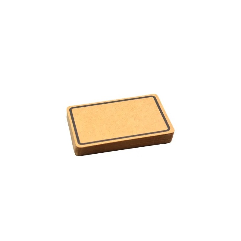 Étiquettes 6 x 4 cm kraft indélébiles liseré noir Pqt de 100