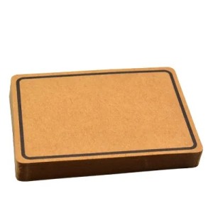 Étiquettes 8 x 6 cm kraft indélébiles liseré noir Pqt de 100