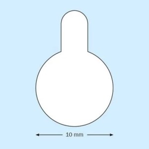 Pastilles adhésives double face en PET – adhérence forte/faible 10 mm | 5000 pcs