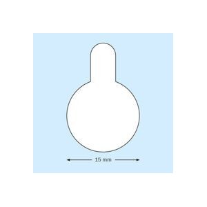 Pastilles adhésives double face en PET – adhérence forte/faible 15 mm | 5000 pcs