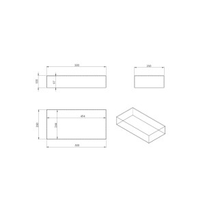 Boîte plexiglas transparente 500 × 250 × 100 mm