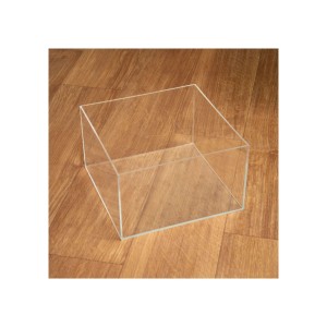 Boîte plexiglas transparente 258 × 258 × 150 mm