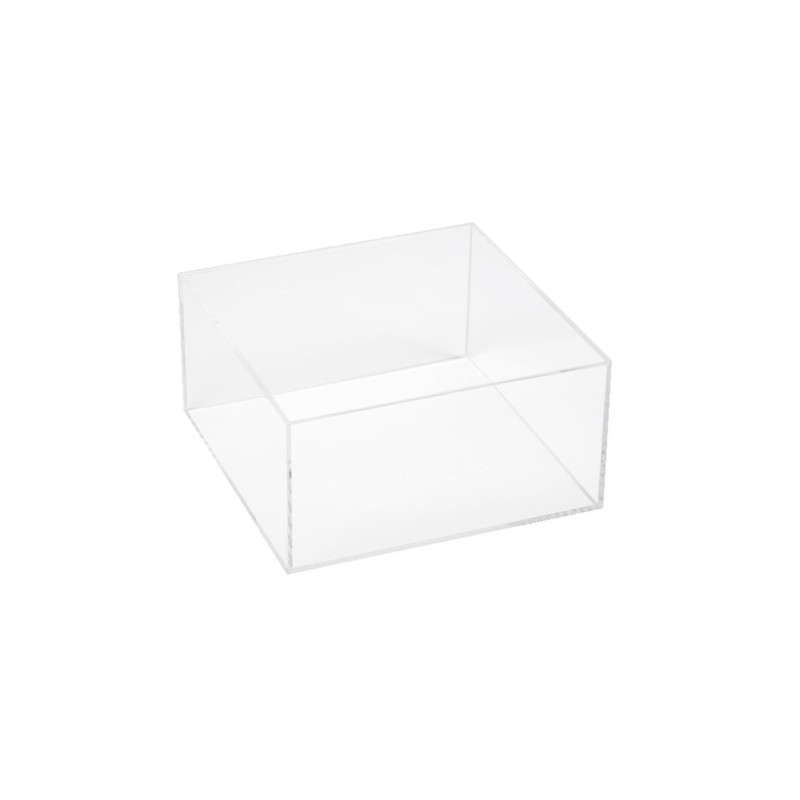 Boîte plexiglas transparente 258 × 258 × 150 mm