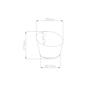Bac soldeur rond biseauté Ø270x270mm