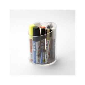 Boite ronde biseauté en plexi transparent Ø120x H150mm