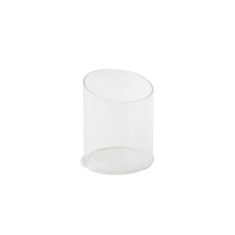 Boite ronde biseauté en plexi transparent Ø120x H150mm