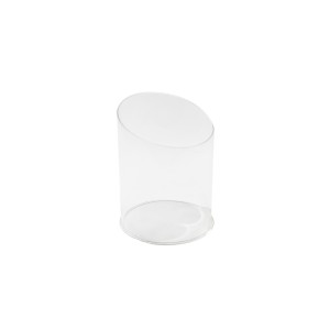Boite ronde biseauté en plexi transparent Ø180x H250mm
