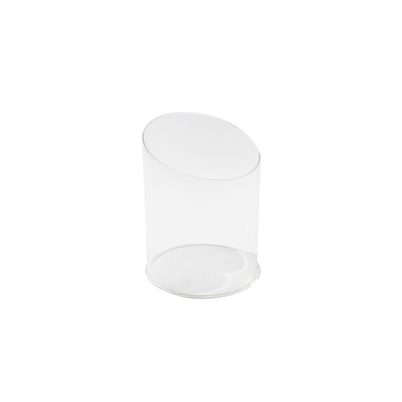 Boite ronde biseauté en plexi transparent Ø180x H250mm