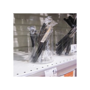 Boite ronde biseauté en plexi transparent Ø180x H250mm