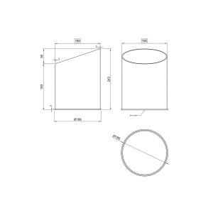 Boite ronde biseauté en plexi transparent Ø180x H250mm