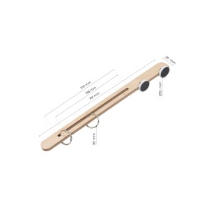 Potence magnétique en bois droite 390 mm