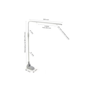 Potence magnétique hauteur réglable 300 à 550 mm
