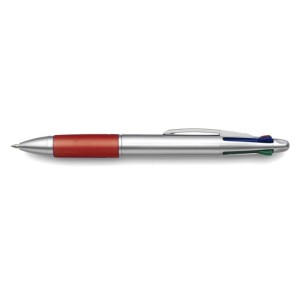 Stylo bille avec encre multicolore - Rouge