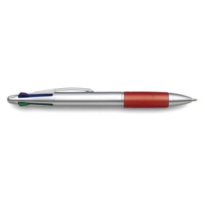 Stylo bille avec encre multicolore - Rouge