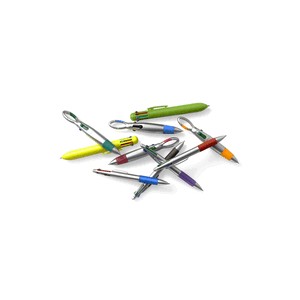 Stylo bille avec encre multicolore - Bleu Marine