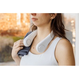Ventilateur de cou rechargeable blanc 3 vitesses