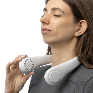 Ventilateur de cou rechargeable blanc 3 vitesses