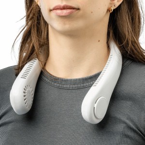 Ventilateur de cou rechargeable blanc 3 vitesses