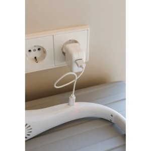 Ventilateur de cou rechargeable blanc 3 vitesses