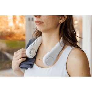 Ventilateur de cou rechargeable blanc 3 vitesses
