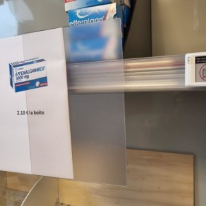 Porte-affiche pour réglette électronique