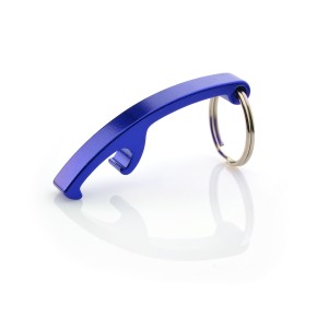 Porte-clés décapsuleur ABRI bleu personnalisé gravure | Apothiclick