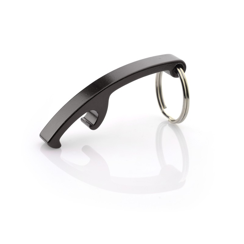 Porte-clés décapsuleur ABRI noir personnalisé gravure | Apothiclick