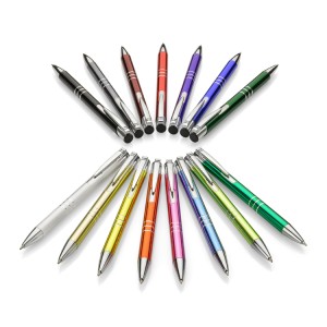 Stylo métal KALIPSO vert clair encre bleue gravé | Apothiclick