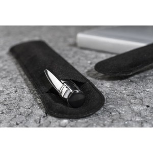 Étui velours E3 noir pour stylo personnalisé gravure | Apothiclick