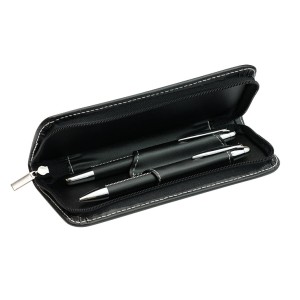 Coffret écriture ELEGANCE noir gravé personnalisé | Apothiclick