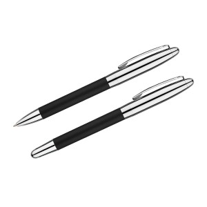 Coffret écriture ELEGANCE noir gravé personnalisé | Apothiclick