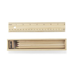 Trousse bois KRASI 12 crayons personnalisée gravure | Apothiclick