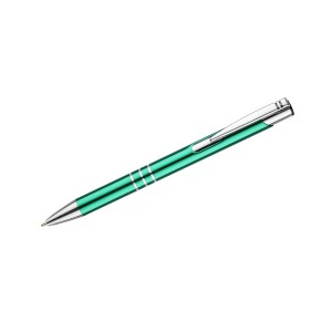 Stylo métal KALIPSO turquoise encre bleue gravé | Apothiclick