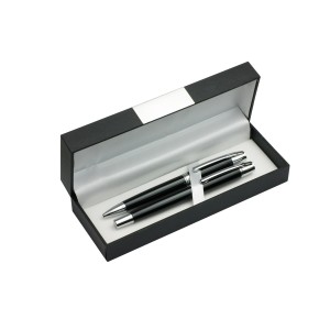 Coffret écriture CALIFORNIA noir personnalisable gravure | Apothiclick