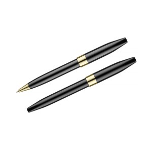 Coffret écriture ARIZONA noir doré personnalisé | Apothiclick