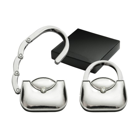 Accroche-sac LADY argent personnalisé gravure | Apothiclick