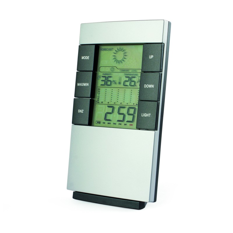 Station météo NARVI grise personnalisable gravure | Apothiclick