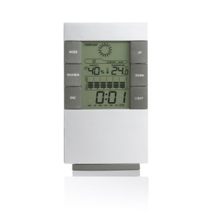 Station météo NARVI grise personnalisable gravure | Apothiclick