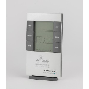 Station météo NARVI grise personnalisable gravure | Apothiclick