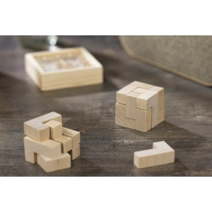 Puzzle CUBE bois avec sac coton personnalisé | Apothiclick