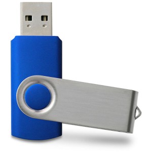 Clé USB TWISTER 8 Go bleue personnalisable gravure | Apothiclick