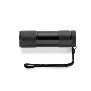 Lampe de poche RAY 9 LED noire personnalisable gravure | Apothiclick