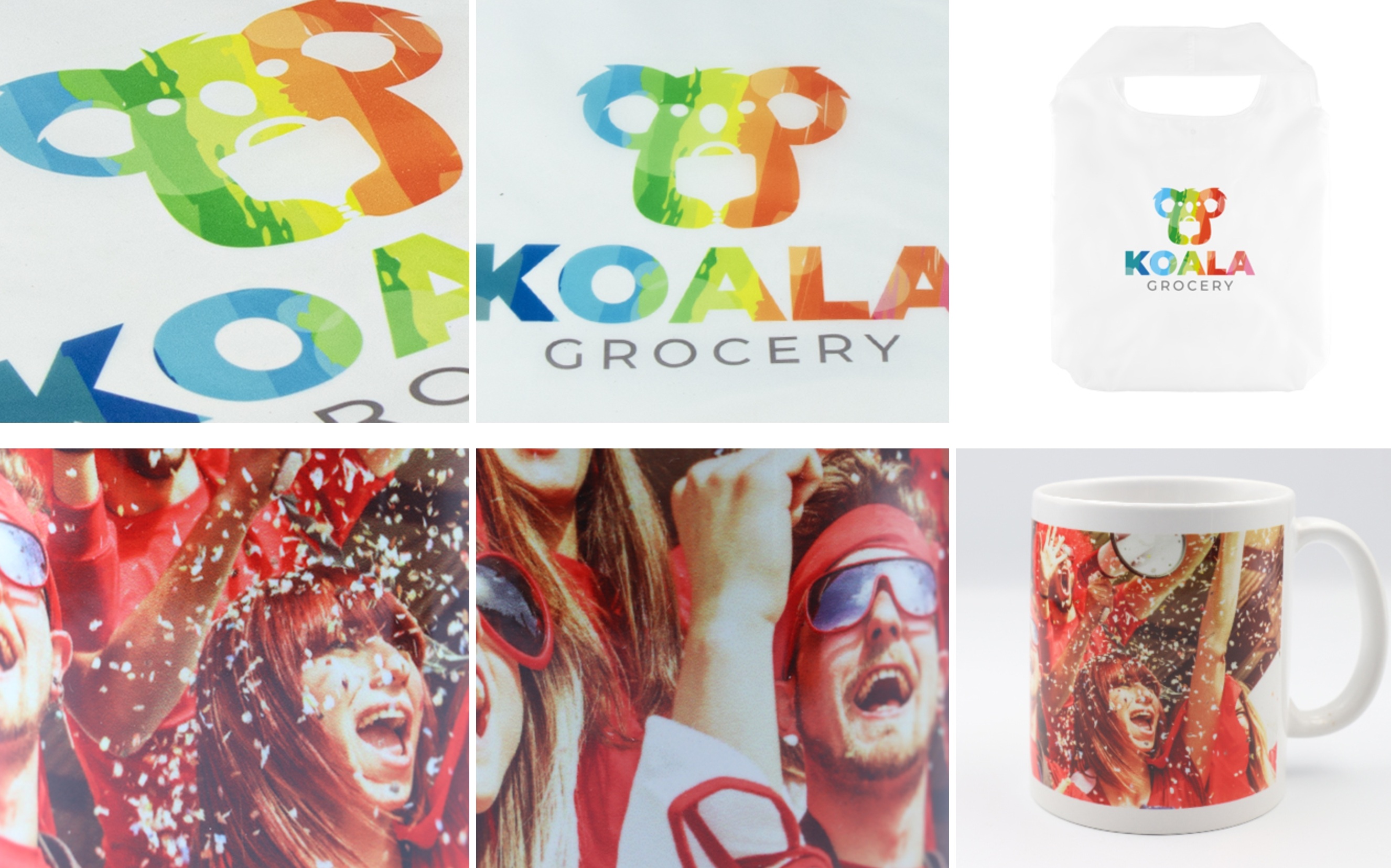 Exemple de sublimation sur mug et textile