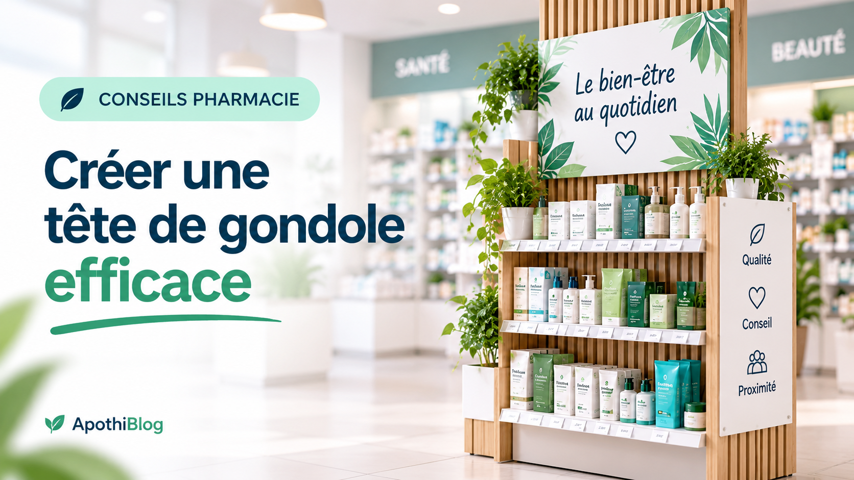 Comment créer une tête de gondole efficace en pharmacie ?